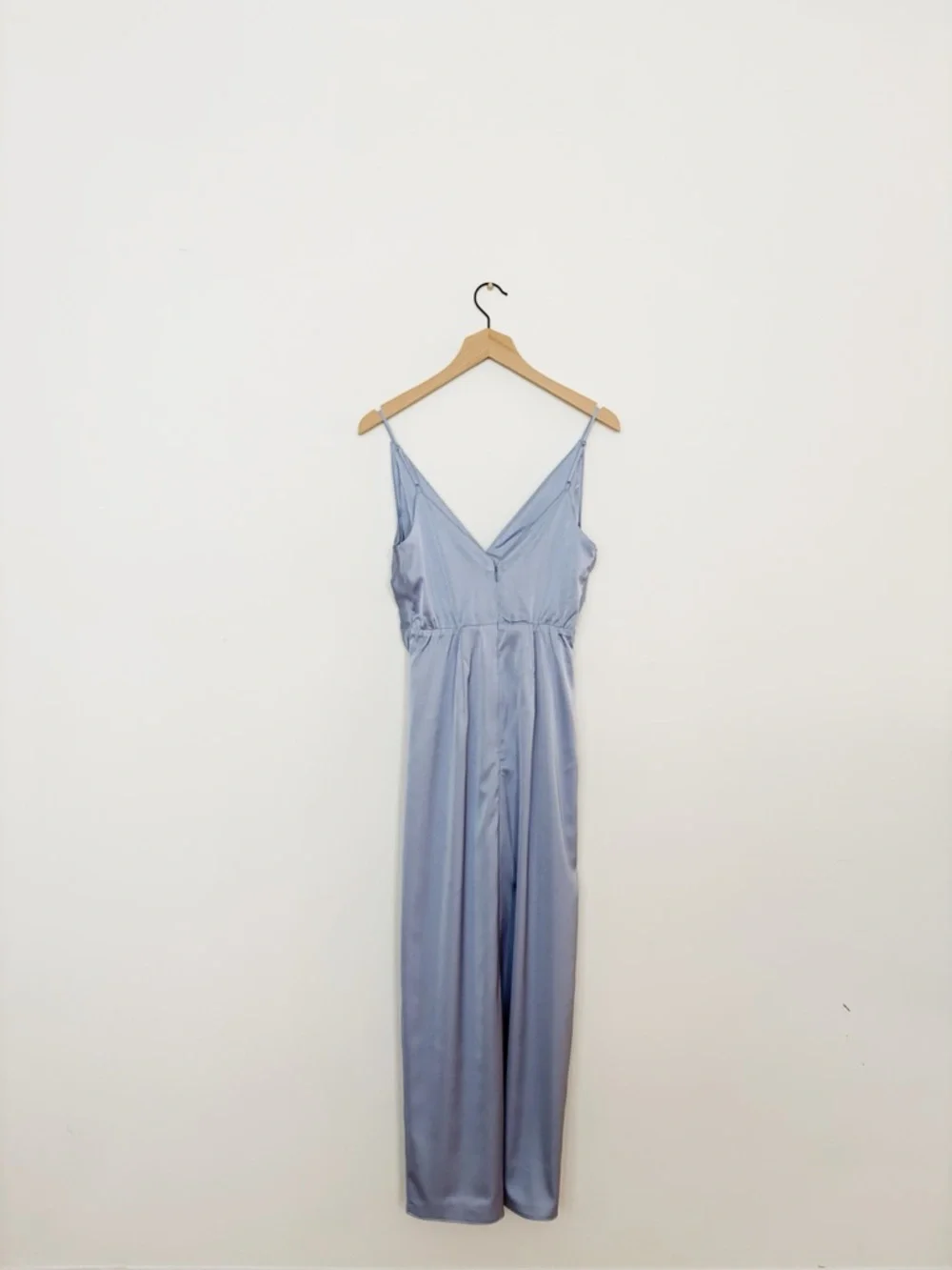 Abercrombie & Fitch Draped Twist-front Satin Maxi Dress in Blue Size XS